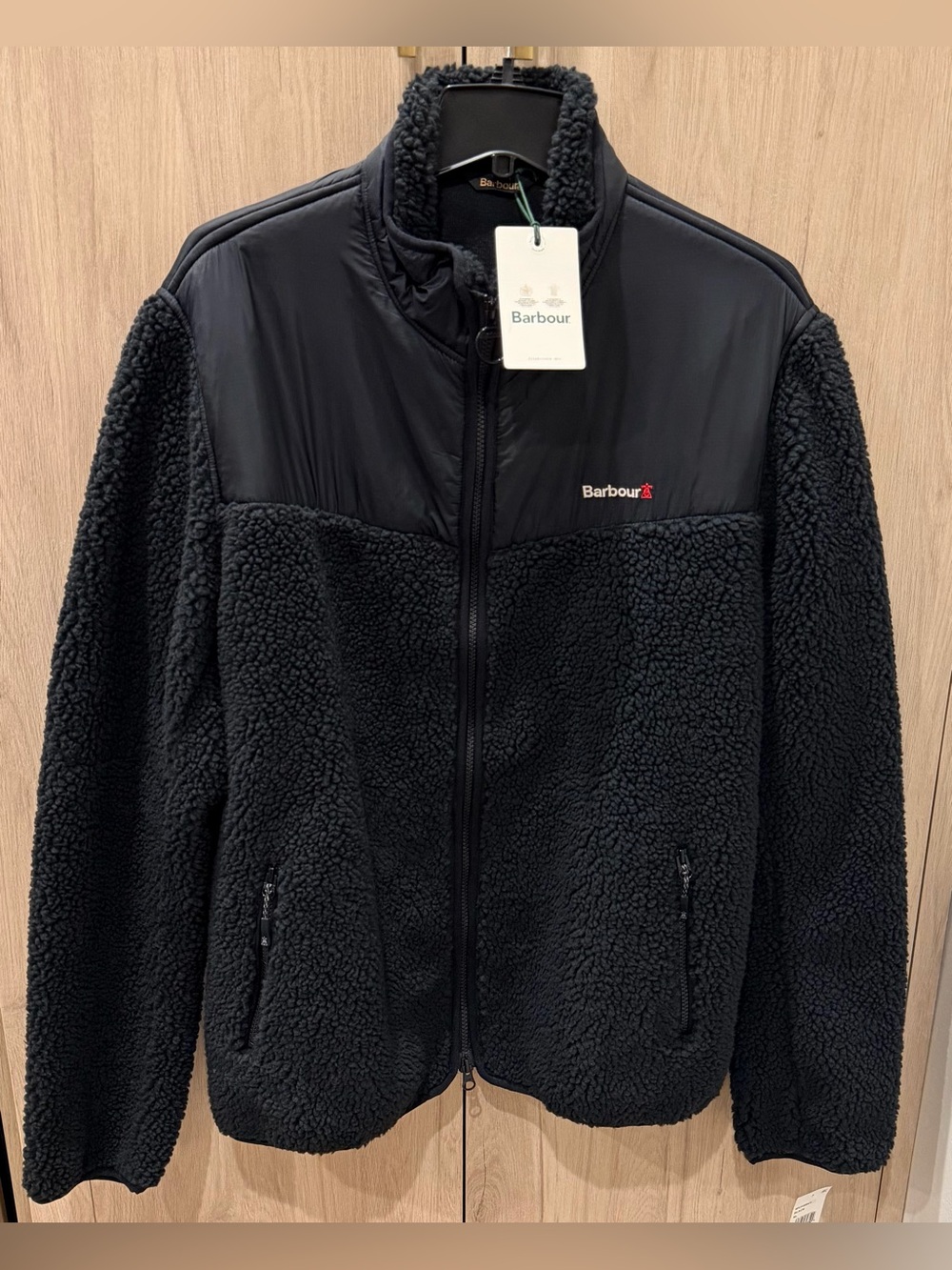 NWTs Barbour Men’s Axis Sherpa Fleece Jacket. Black. XL